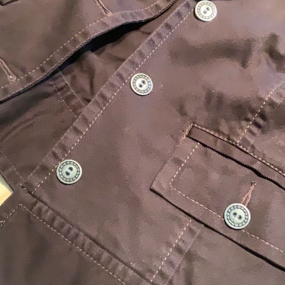 Chicos Brown Denim Jacket- Size 2 - Picture 4 of 7